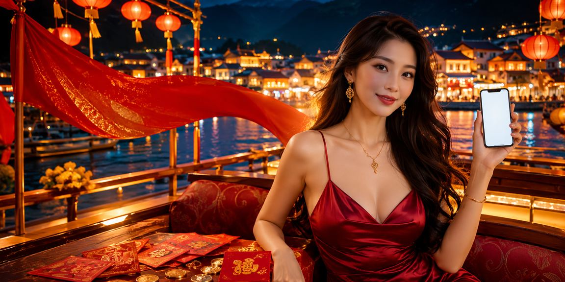 Cảnh chợ đêm Sa Pa với phong bì đỏ mừng thưởng và người chơi kiểm tra điện thoại